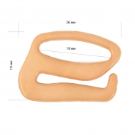 Крючок для бюстгальтера пластик TBY-82653 d20мм, цв.бежевый, уп.100шт