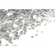 Пайетки плоские россыпью TBY-FLK022 6мм цв.01 серебряный уп.50г
