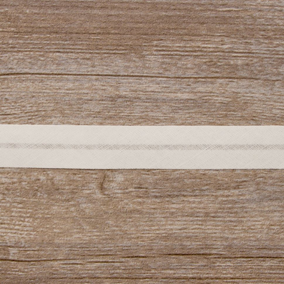 Косая бейка хлопок/лён, 20 мм, 20 м, цвет 02, небелёный