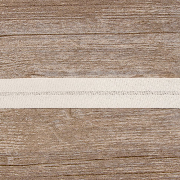 Косая бейка хлопок/лён, 20 мм, 20 м, цвет 02, небелёный