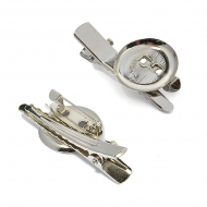 Заготовка для броши Универсальная арт.SL.UN 3,5 см цв.никель уп.50 шт