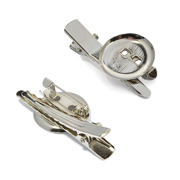 Заготовка для броши Универсальная арт.SL.UN 3,5 см цв.никель уп.50 шт