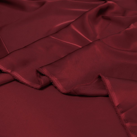 Ткань шелк Армани 90г/м? 97% ПЭ 3% Спандекс шир.150см арт.TBYArm-089 цв.89 вишневый рул.25м