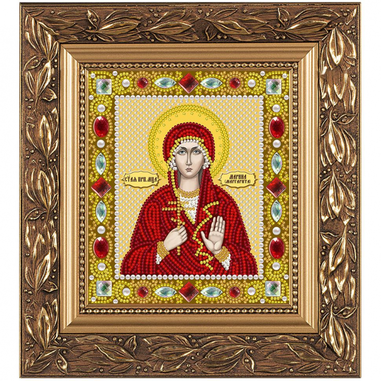Набор для вышивания бисером НОВА СЛОБОДА арт.Д6161 Св.Прп. Марина (Маргарита) Берийская 13х15 см