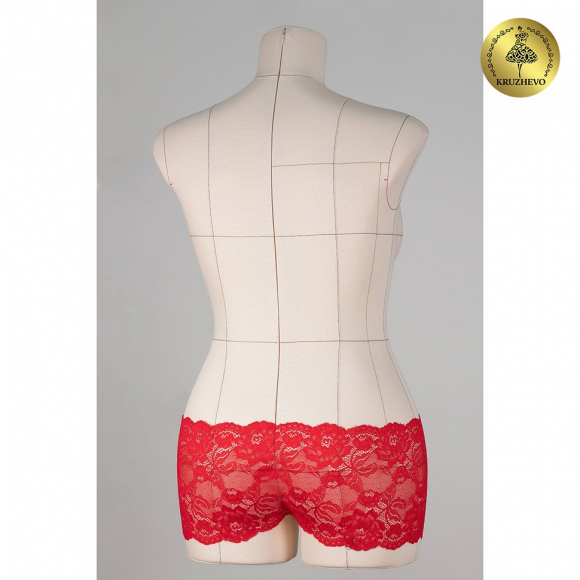 Кружево-стрейч KRUZHEVO арт.TBY.L838 шир.180мм цв.100 красный уп.25м