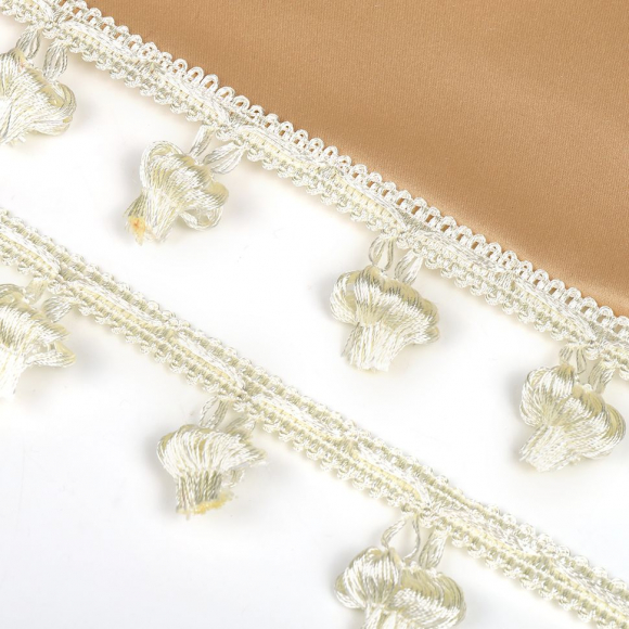 Бахрома для штор арт.6152-0334 шир.43мм цв.6343 молочный уп.10м