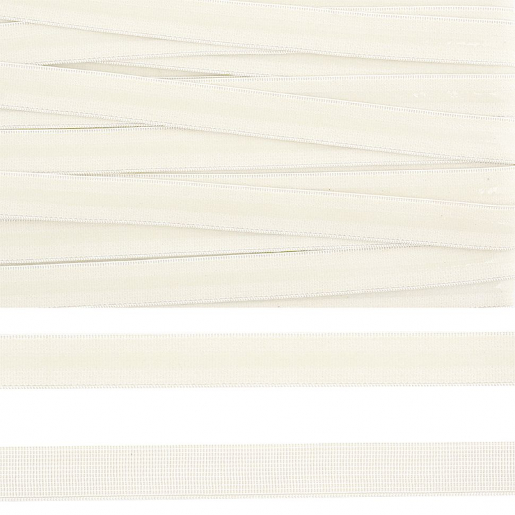 Резинка TBY бельевая с силиконом 61006 10мм цв.F102 сумрачно-белый уп.10м