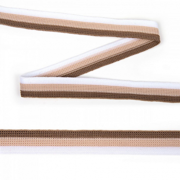 Тесьма TBY трикотажная Лампас KTS4615 шир.15мм цв.бежевый уп.32м Тесьма TBY трикотажная Лампас KTS4615 шир.15мм цв.бежевый уп.32м