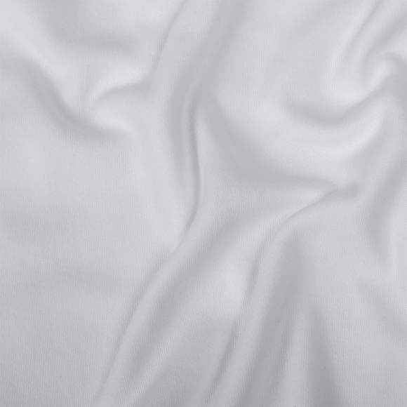 Ткань интерлок гл/крашеный, 180г/м?  100% хл, шир.95+95см арт.ДЛ-180955-3001 цв.белый уп.6м (1кг-3м)