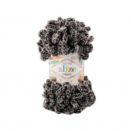 Пряжа для вязания Ализе Puffy (100% микрополиэстер) 5х100г/9.5м цв.799 панда