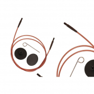 31296 Knit Pro Тросик (заглушки 2шт, ключик) для съемных спиц Ginger, длина 94см (готовая длина спиц 120см), коричневый