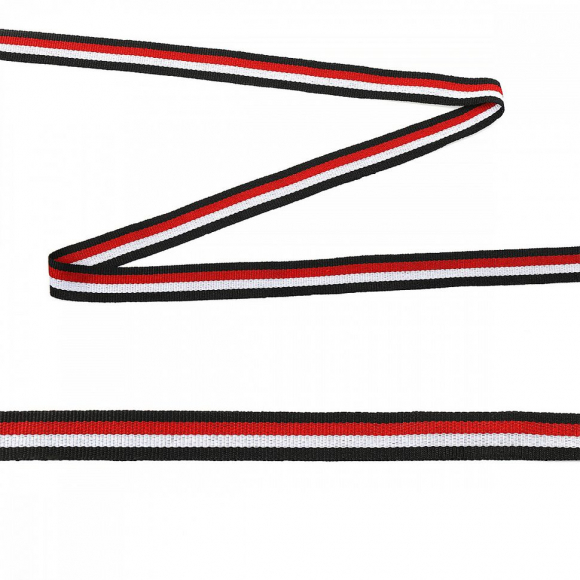 Тесьма TBY тканая Рубчик неэластичная Лампас NET6515 шир.15мм уп,45,7м