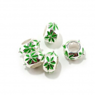 Бусины металлические с эмалью арт.PN-D8 цв.2 7х10мм, in ? 5мм