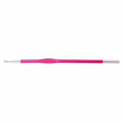 47471 Knit Pro Крючок для вязания Zing 5мм, алюминий, рубиновый