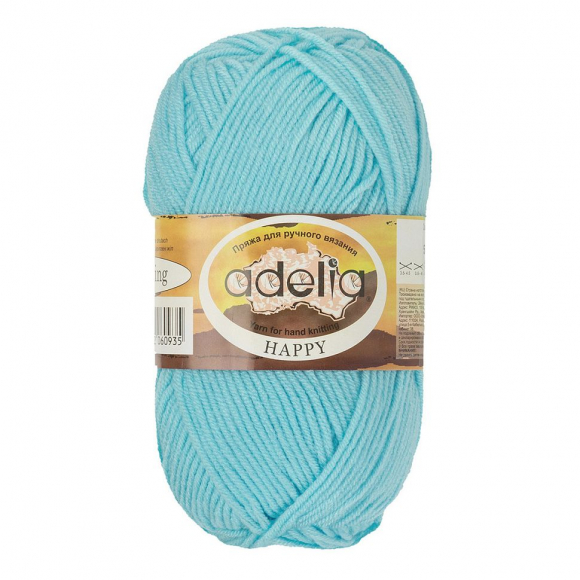 Пряжа ADELIA HAPPY (100% акрил) 10х50г/128м цв.10 голубой