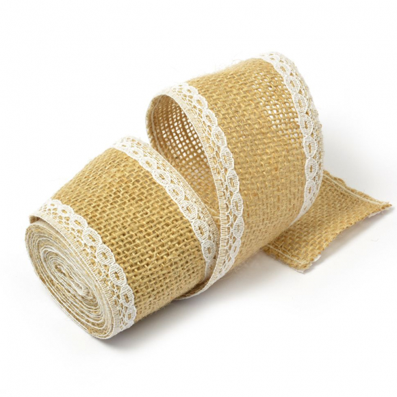 Лента декоративная Мешковина арт.TBY.ML015 шир.50мм уп.2м