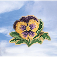 Набор для вышивания бисером MILL HILL Анютины глазки 5х8 см