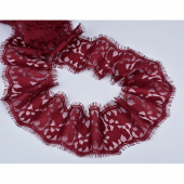 Кружево “реснички” арт.TBY 90002 шир.70мм цв.178 бордовый уп.30м (по 3м)
