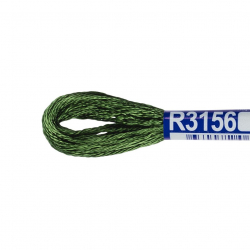 Нитки для вышивания Gamma мулине 100% вискоза 12 x 8 м цв.R3156 зеленый-хаки