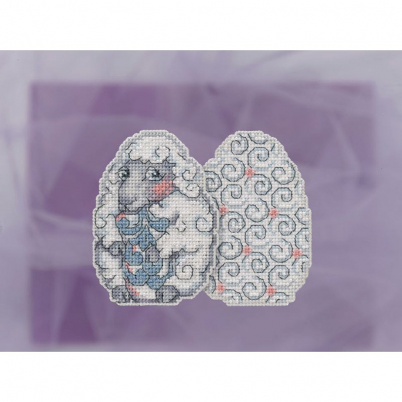 Набор для вышивания MILL HILL Овечка Jim Shore 7х9 см