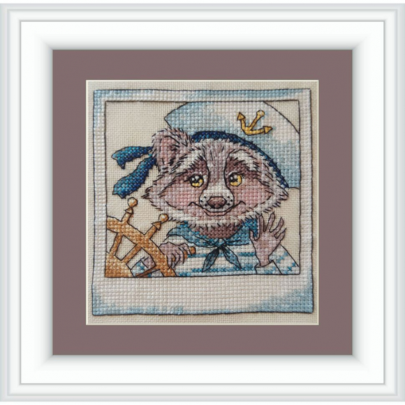 Набор для вышивания NEOCRAFT арт.РЗ-30 Морской волк 11х11см