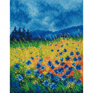 Набор для вышивания РТО арт.M625 Синие, как небо васильки 18х22 см