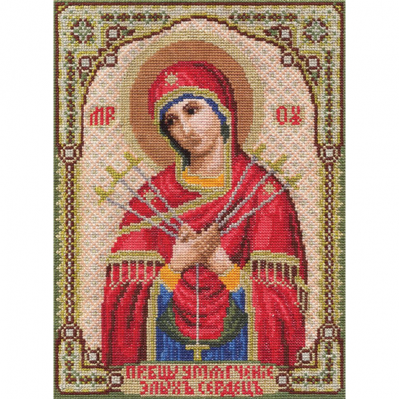 Набор для вышивания PANNA арт. CM-1371 Икона Божией Матери Умягчение Злых Сердец 18х24 см