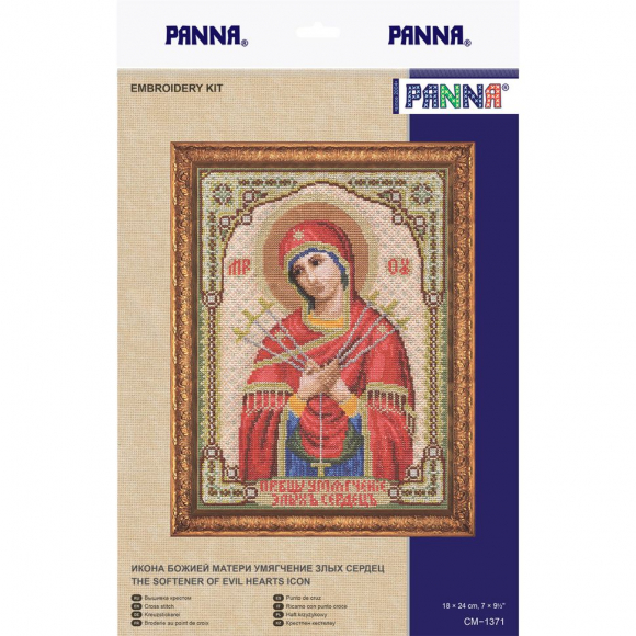 Набор для вышивания PANNA арт. CM-1371 Икона Божией Матери Умягчение Злых Сердец 18х24 см