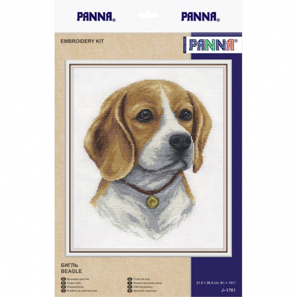 Набор для вышивания PANNA арт. J-1761 Бигль 21,5х26,5 см