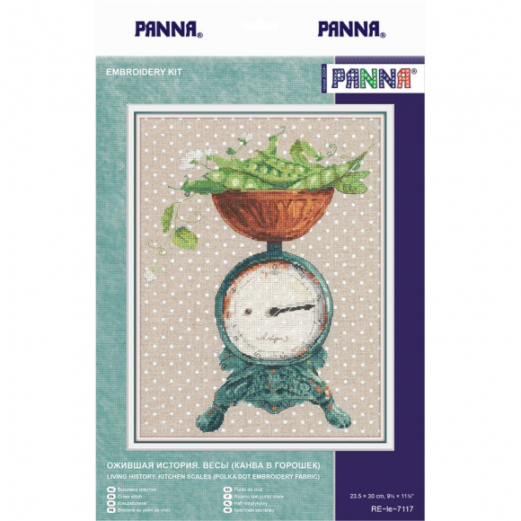 Набор для вышивания PANNA арт. RE-le-7117 Ожившая история. Весы (канва в горошек) 23,5х30 см