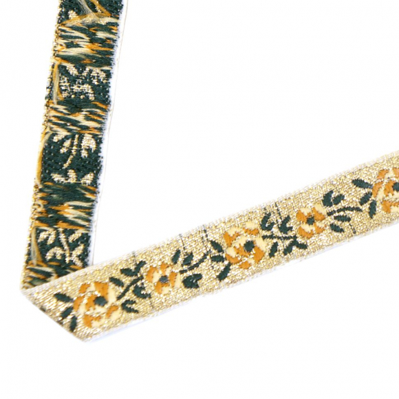 Лента жаккардовая с люрексом SAFISA, 10 мм, 15 м, цвет 03 Лента жаккардовая с люрексом SAFISA, 10 мм, 15 м, цвет 03