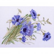 Набор для вышивания МАРЬЯ ИСКУСНИЦА арт.06.002.05 Васильки, по картине Катарины Кляйн 25х20 см