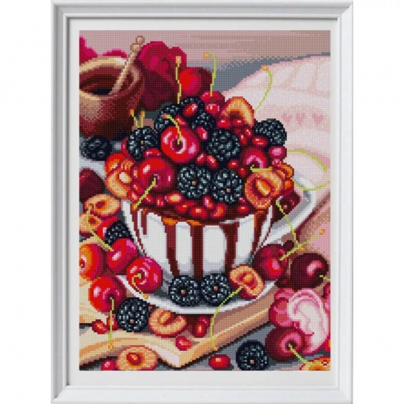 Рисунок на ткани (Бисер) КОНЁК арт. 1427 Фруктовый десерт 1 29х39 см