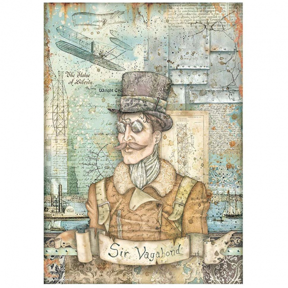 182024_Бумага рисовая "Sir Vagabond Aviator image" 182024_Бумага рисовая "Sir Vagabond Aviator image"