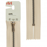 28939_Молния металл, AM, слайдер HS4, неразъёмная брючная, 4 мм, 18 см, цвет 2230, светло-бежевый