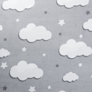 Ткань ранфорс Облака, арт.WH 2813-v03, 130г/м?,100% хлопок, шир.240см, цв.серый, рул.30м
