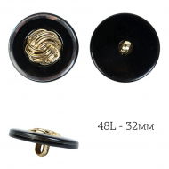 Пуговицы пластик TBY.J.1830 цв.01 черный 48L-32мм, на ножке , 36шт