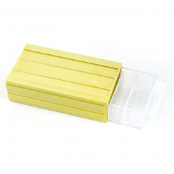 Контейнер для мелочей пластмассовый (11х20х6см) цв. желтый