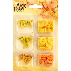 Набор брадсов и пуговиц Magic Hobby арт.MG BR102 уп.90 шт