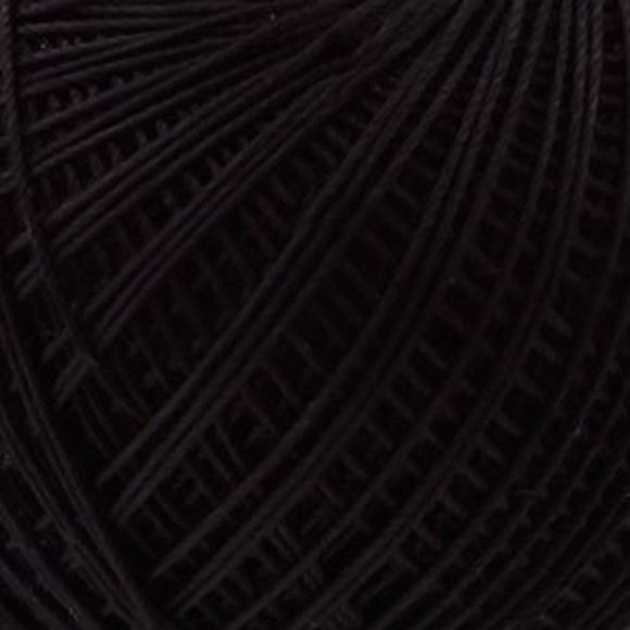 Нитки для вязания Кружевница (100% хлопок) 20х20г/190м цв.7214 черный С-Пб
