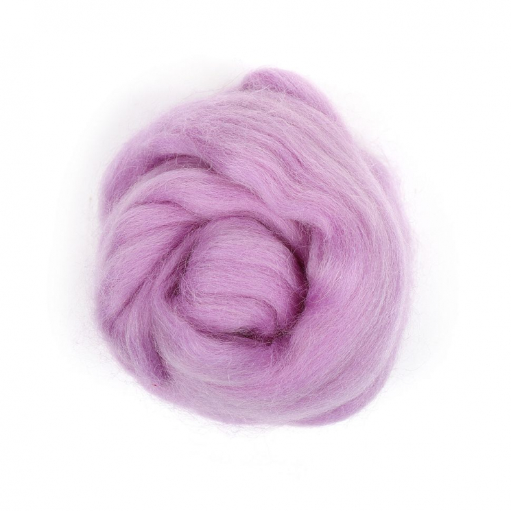 Шерсть для валяния ПЕХОРКА полутонкая шерсть (100%шерсть) 50г цв.329 лаванда