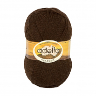 Пряжа ADELIA MARCUS (60% полиэстер, 40% шерсть) 5х100г/375м цв.21 коричневый