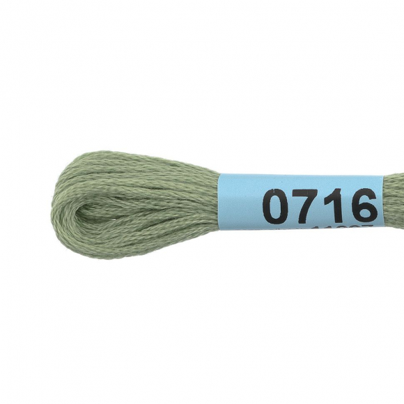 Нитки для вышивания Gamma мулине (0207-0819) 100% хлопок 24 x 8 м цв.0716 фисташковый