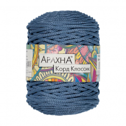 Пряжа ARACHNA Cord Classic (100% полиэфир) 3х200г/100м цв.18 серо-голубой