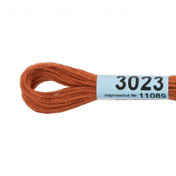 Нитки для вышивания Gamma мулине (0820-3070) 100% хлопок 24 x 8 м цв.3023 рыже-коричневый