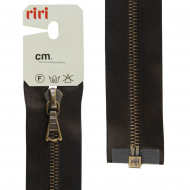 29314_Молния металл, AM, разъёмная 1 замок, на атласной тесьме, 4 мм, 70 см, цвет 2226, темный шоколад