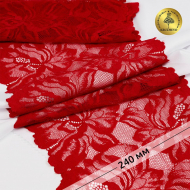 Кружево-стрейч KRUZHEVO арт.TBY.8038 шир.240мм цв.101 темно-красный уп.10м