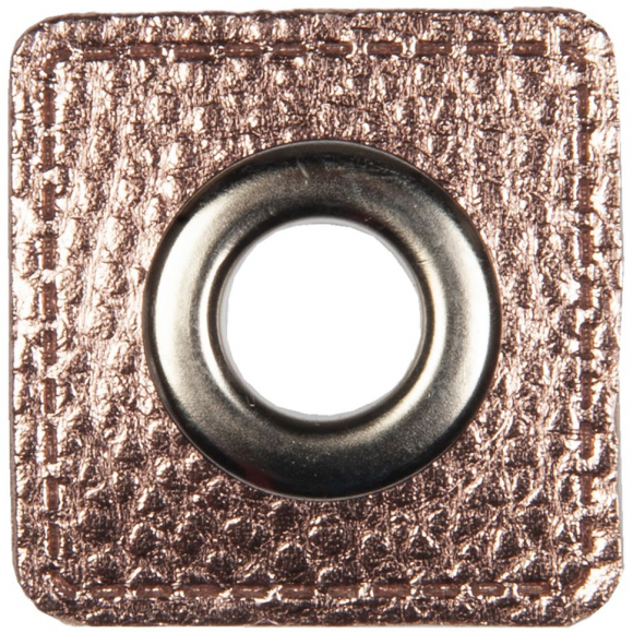 Люверс пришивной на патче HKM "Квадрат"