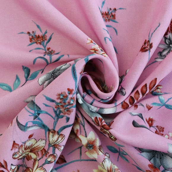 Ткань Штапель 90 г/м? 100% вискоза шир.145 см арт.Р.20551.01 цв.01 розовый уп.25м Ткань Штапель 90 г/м? 100% вискоза шир.145 см арт.Р.20551.01 цв.01 розовый уп.25м