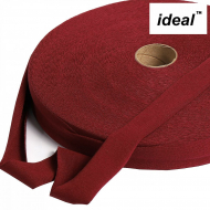 Лента Ideal трикотажная лицевая 100м, 350-380 г, ширина 7-9мм цв. бордо